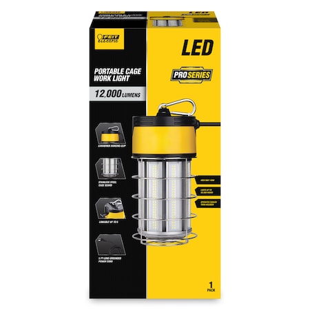 Feit Electric Feit Pro Series 12000 lm LED Corded String/Linkable Work Light WORKCAGE12000PL